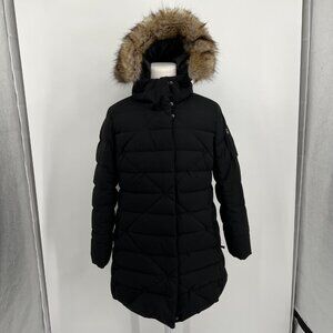 Eddie Bauer Women's Classic Down Duffle Coat Parka Long Black XL Extra Large